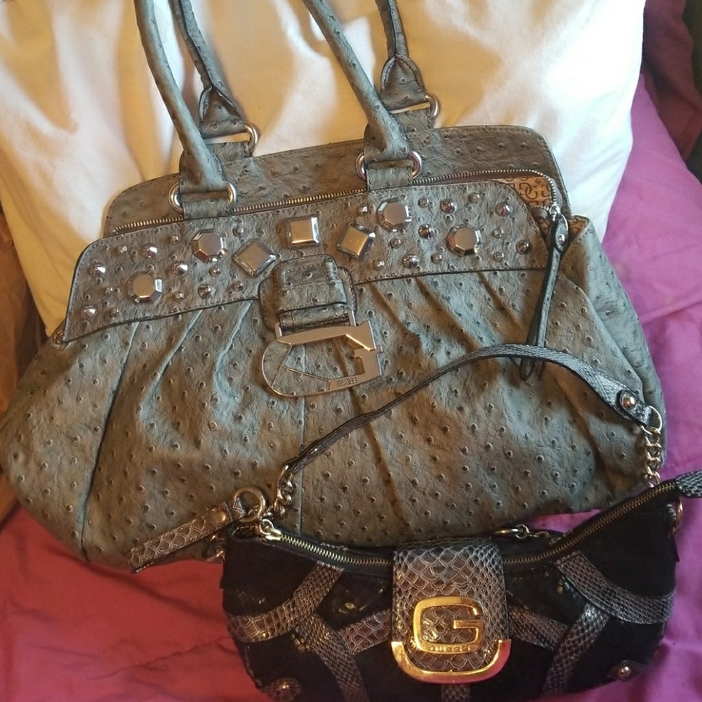HUGE Guess Purse w/free Mini Guess